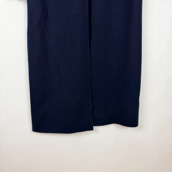 COS Longline Cardigan Women's XS Midnight Blue 100% Wool Open Front Coat-Sweater - Picture 4 of 15